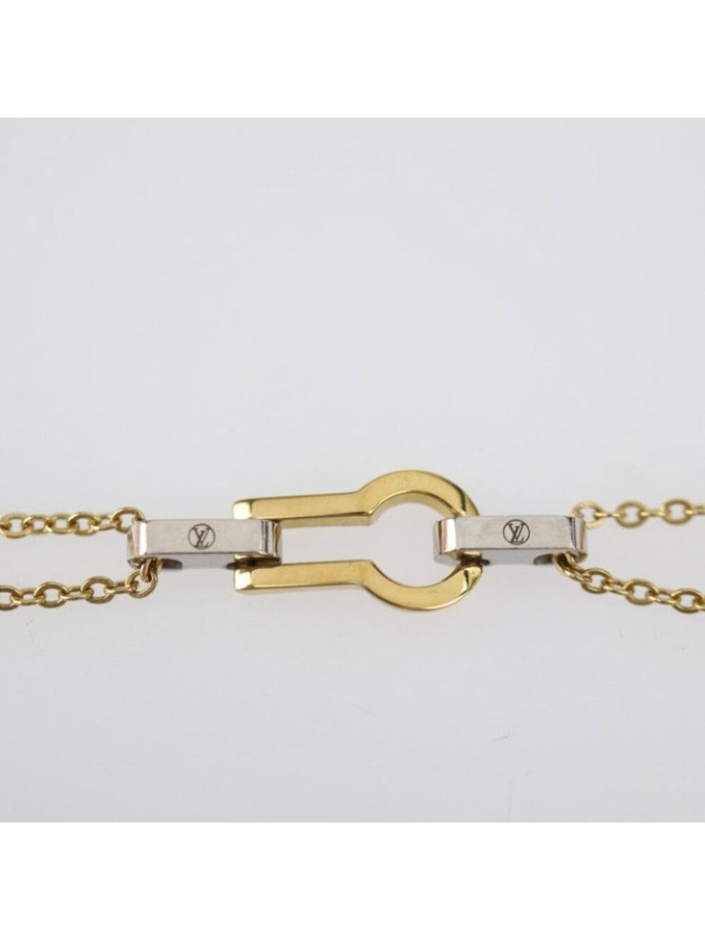 Louis Vuitton Bracelet Serule Metal Gold Silver Viton - Picture 5 of 8